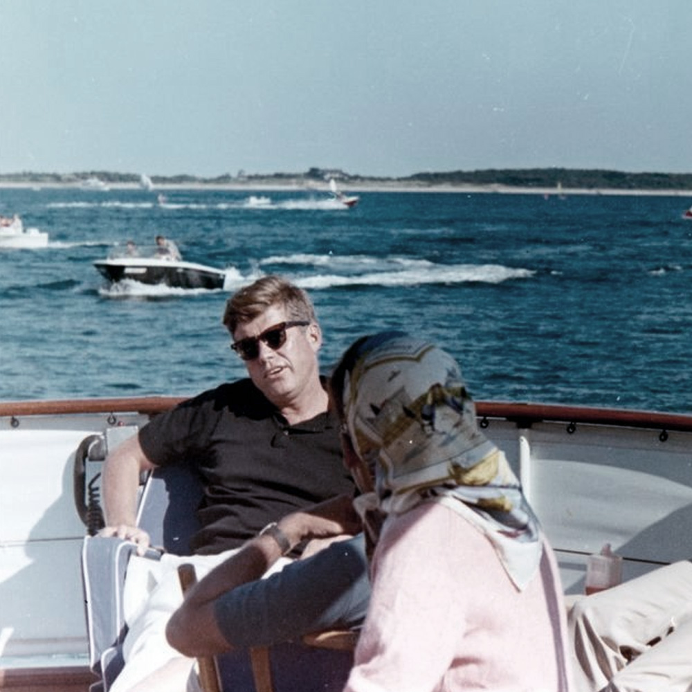 Photo of JFK on the Honey Fitz